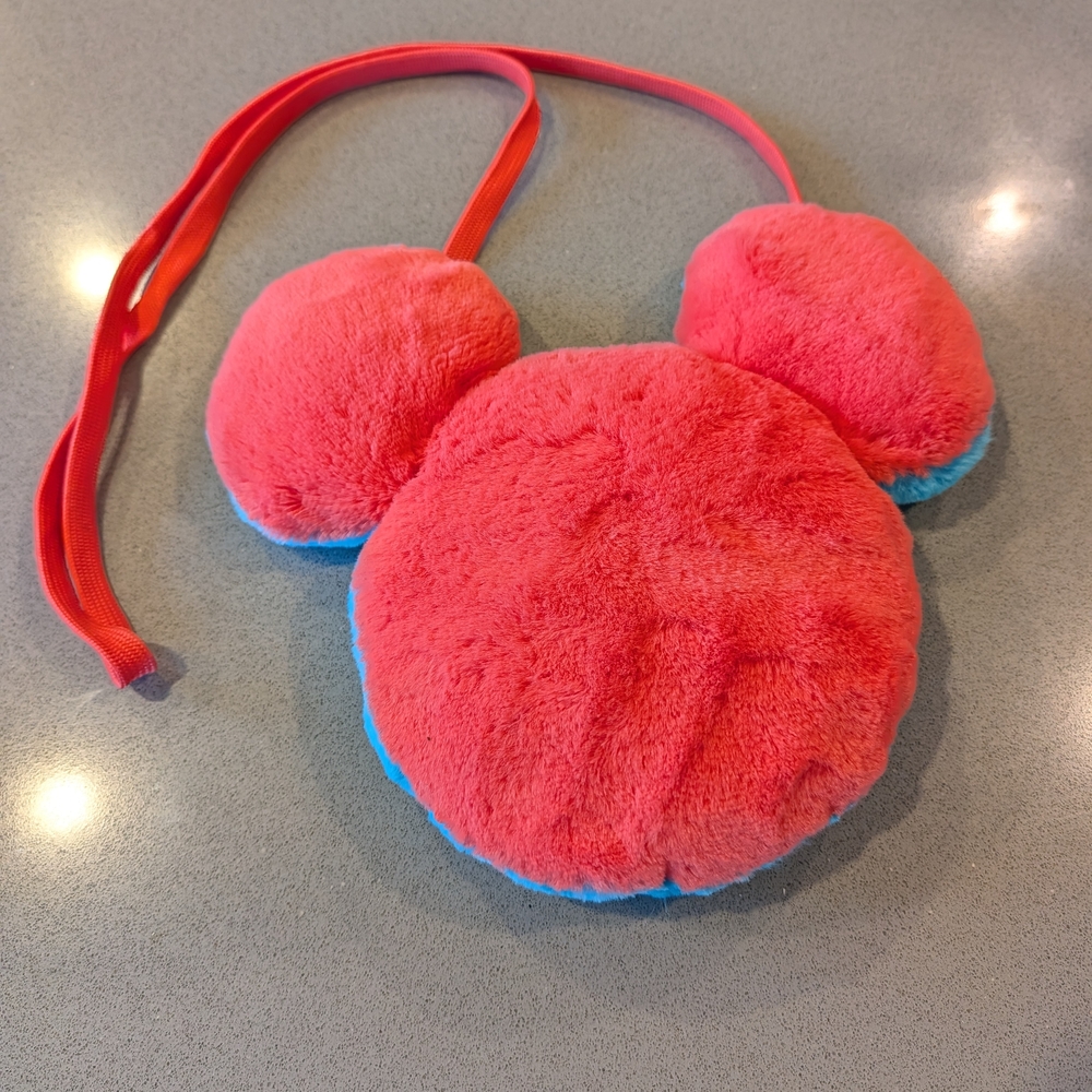 Disney Red and Blue Plush Mouse Ear Bag